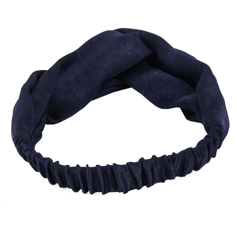 Yeshan Women's Criss cross Silk Satin Headbands Elastic Twisted Head Wrap Knotted Hair Band,pack of 8 - Image 4